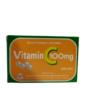 Vitamin c 100mg mekophar (hộp/300 viên nén)