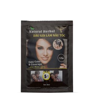 Natural herbal dầu gội làm nâu tóc con tra (h/10g/30ml)