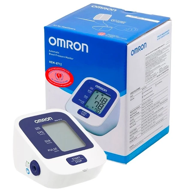Máy đo huyết áp bắp tay Omron HEM 8712 hỗ trợ đo huyết áp, nhịp tim